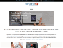 Tablet Screenshot of denmanair.com
